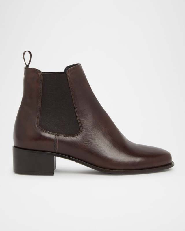 Otillie Leather Chelsea Booties
